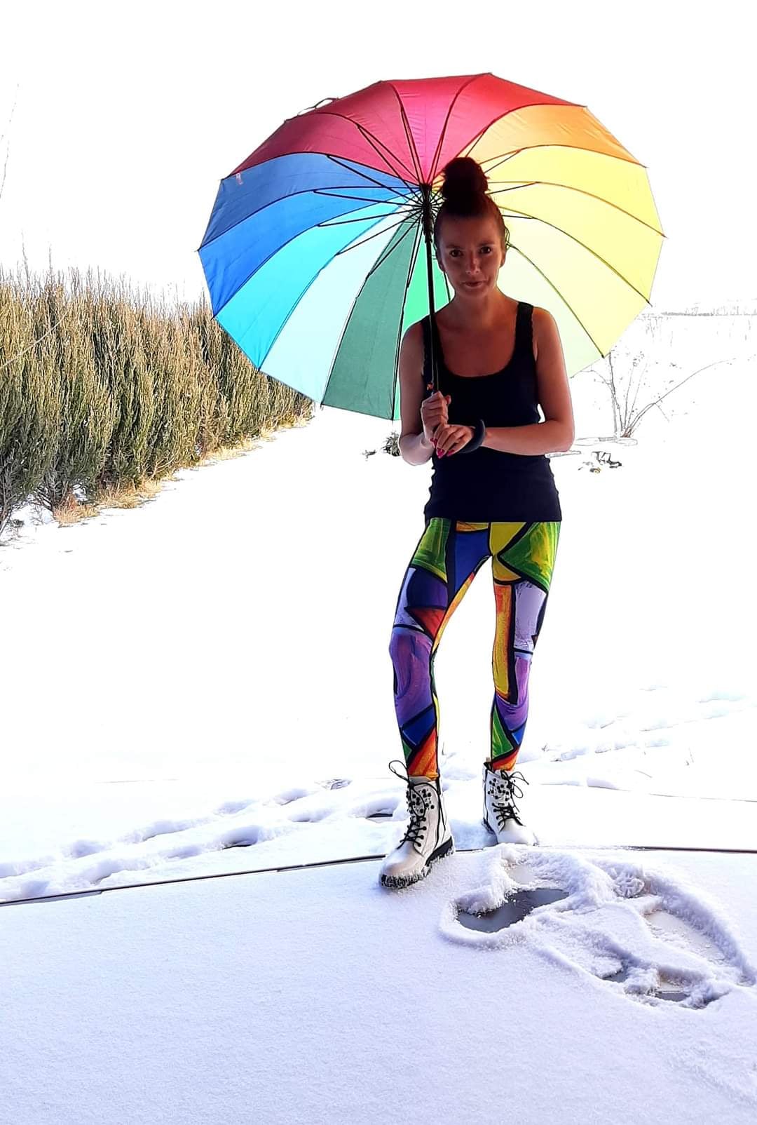 kolorowe legginsy dla kobiet do biegania