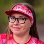 Kolorowy daszek sportowy Maliny w śmietanie