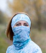 Kolorowy komin chusta wielofunkcyjna niebieska Elza