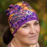 czapka sportowa damska dwustronna z wycięciem na kitkę Lilak Opale