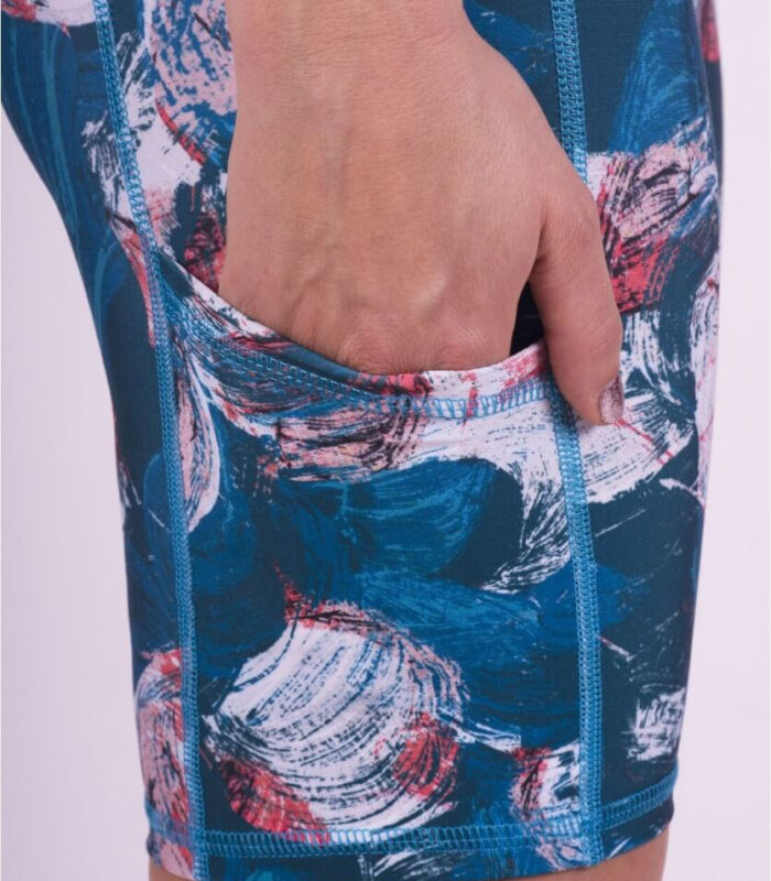damskie legginsy sportowe krótkie floreski