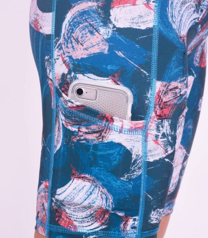damskie legginsy sportowe krótkie floreski
