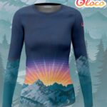 koszulka sportowa z długim rękawem motyw górski