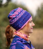 dwustronna czapka sportowa dla kobiet w odcieniach fioletu i różu