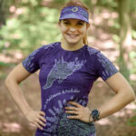 damska koszulka techniczna krótki rękawek lawenda