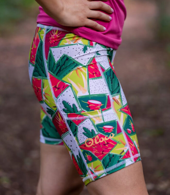 damskie legginsy sportowe krótkie kaktus