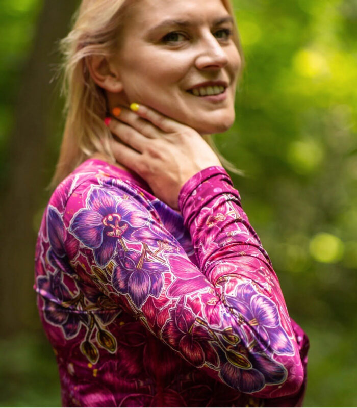 sportowy longsleeve damski orchidea