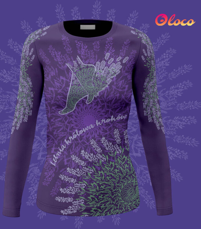 Sportowy longsleeve damski Lawenda - OSTATNIE SZTUKI - obrazek 7