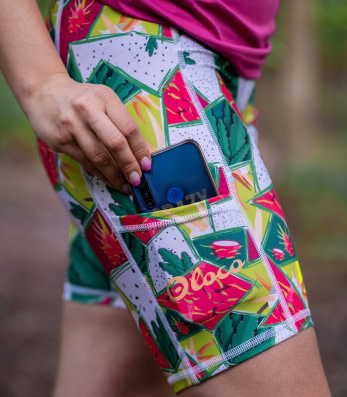 damskie legginsy sportowe krótkie kaktus