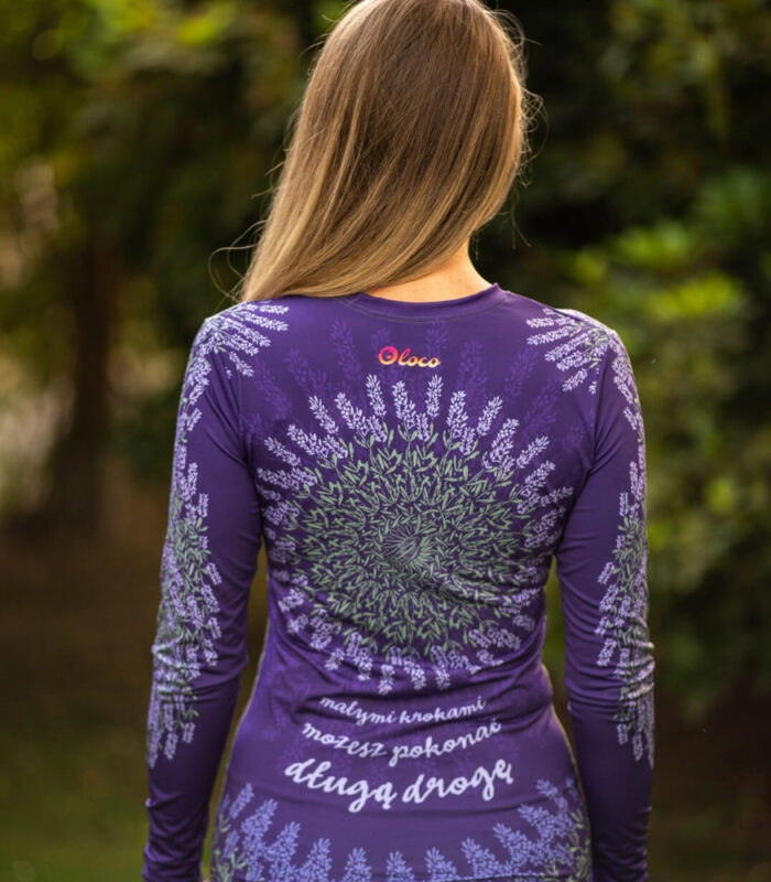 Sportowy longsleeve damski Lawenda - OSTATNIE SZTUKI - obrazek 4