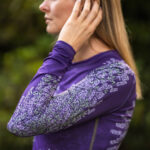 Sportowy longsleeve damski Lawenda