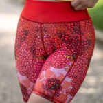 Maliny krótkie legginsy przód