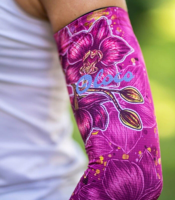 różowe rękawki sportowe orchidea