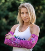 różowe rękawki sportowe orchidea