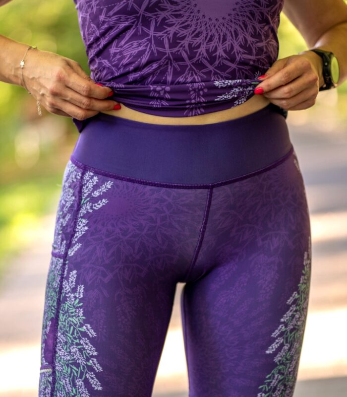 legginsy z wysokim stanem do biegania lawenda