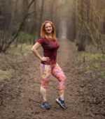 Damska koszulka sportowa Róże