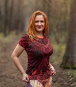 Damska koszulka sportowa Róże