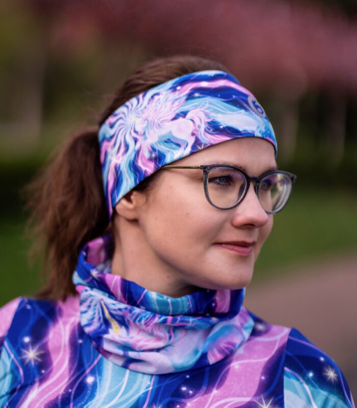 Kolorowa opaska termoaktywna Jednorożec