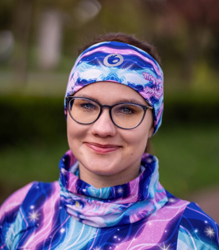 Kolorowa opaska termoaktywna Jednorożec