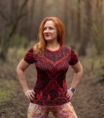 Damska koszulka sportowa Róże