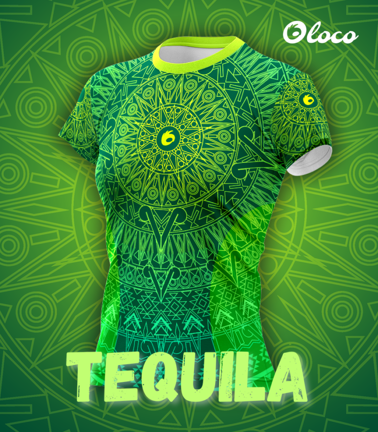 Damska koszulka techniczna zielona Tequila