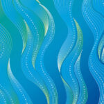 niebieski wzór kalipso