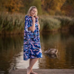 Kolorowe poncho do morsowania Marina