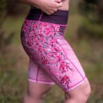 kolorowe legginsy damskie sakura krótkie