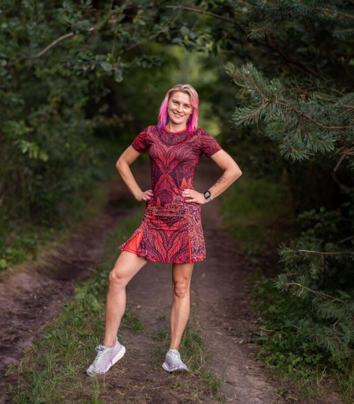Spódniczka sportowa do biegania róże
