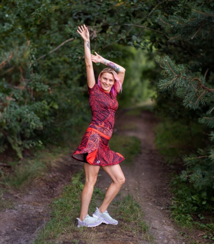 Spódniczka sportowa do biegania róże
