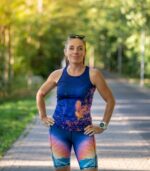 fioletowa bokserka tanktop sportowy sowa