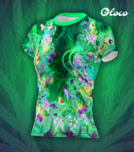 damska koszulka techniczna zielona Magiczny Las