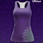 Tank top naramki lawenda