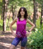 sportowa bokserka damska tanktop różowy orchidea