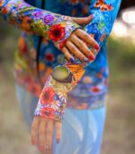 damska bluza sportowa kolorowa łąka