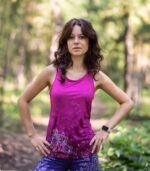 sportowa bokserka damska tanktop różowy orchidea