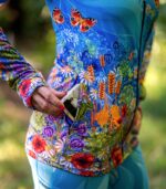 damska bluza sportowa kolorowa łąka