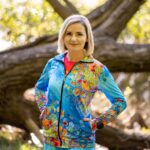 damska bluza sportowa kolorowa łąka