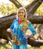 damska bluza sportowa kolorowa łąka