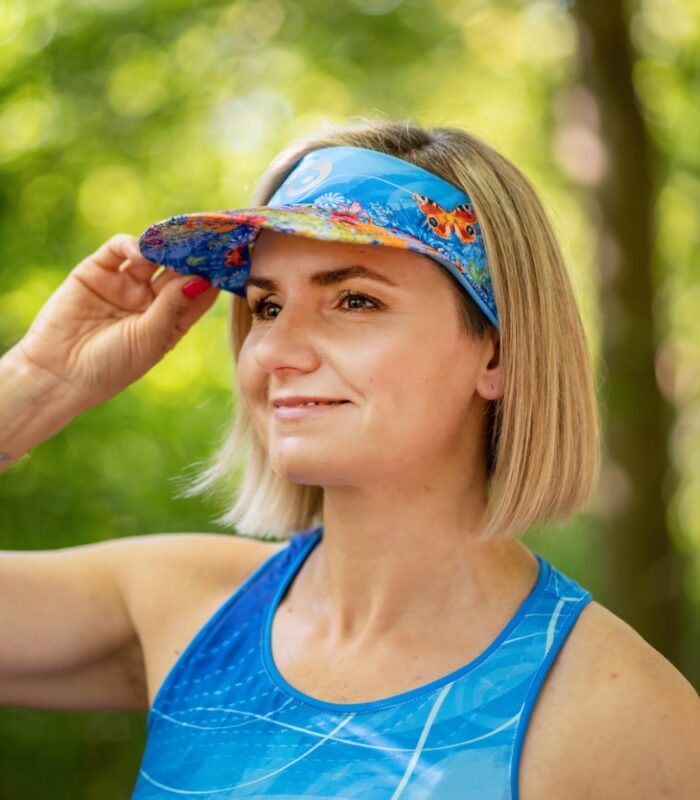 kolorowy daszek sportowy niebieski łąka