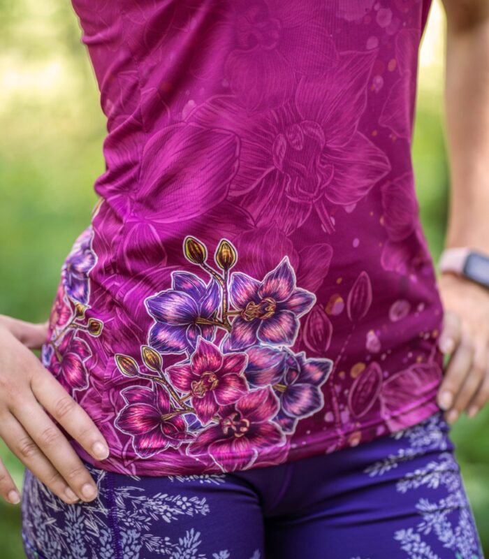 sportowa bokserka damska tanktop różowy orchidea