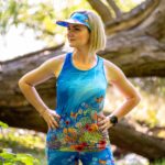 sportowa bokserka tanktop damski niebieski Łąka