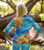 damska bluza sportowa kolorowa łąka