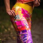 legginsy długie Krokodyl kieszonka na telefon