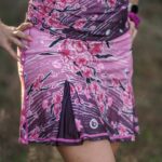 różowa spódniczka ze spodenkami z kieszonką na telefon sakura