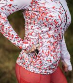 biało-czerwona sportowa bluza zapinana damska