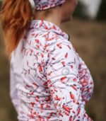 biało-czerwona sportowa bluza zapinana damska