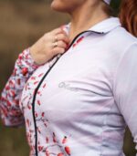 biało-czerwona sportowa bluza zapinana damska