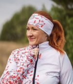 biało-czerwona sportowa bluza zapinana damska