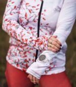 biało-czerwona sportowa bluza zapinana damska